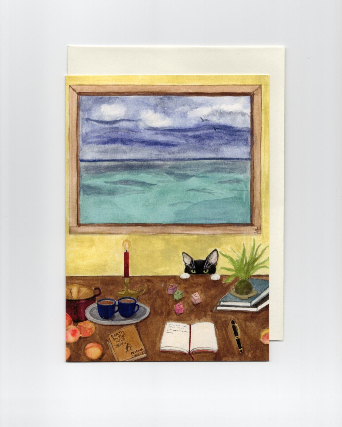 Mischievous Cat Greeting Card