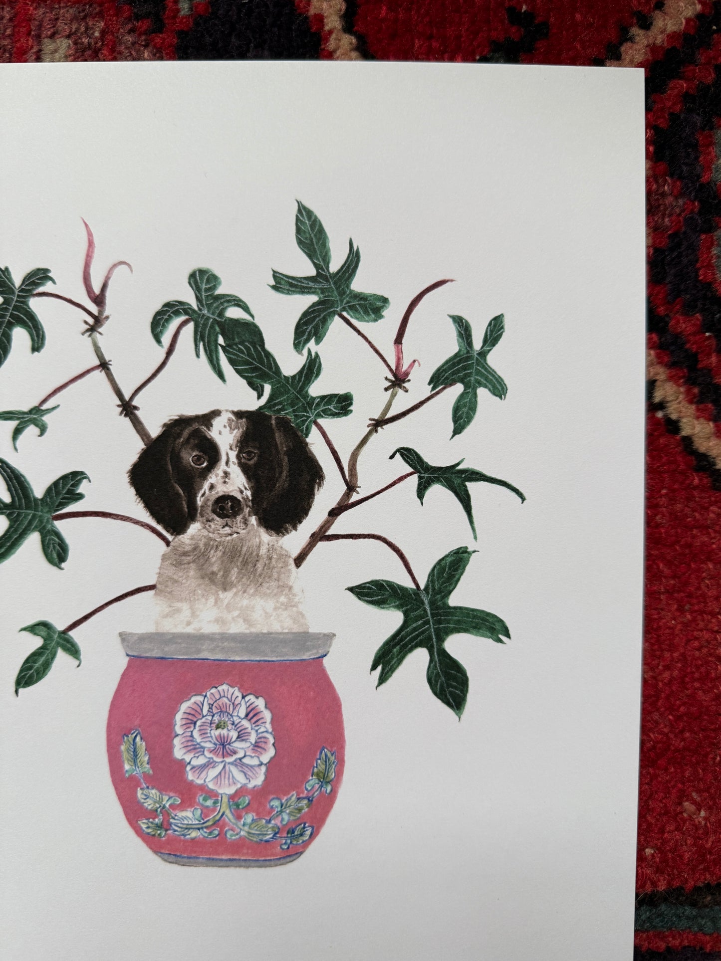 Dog in a Ceramic Pot Print