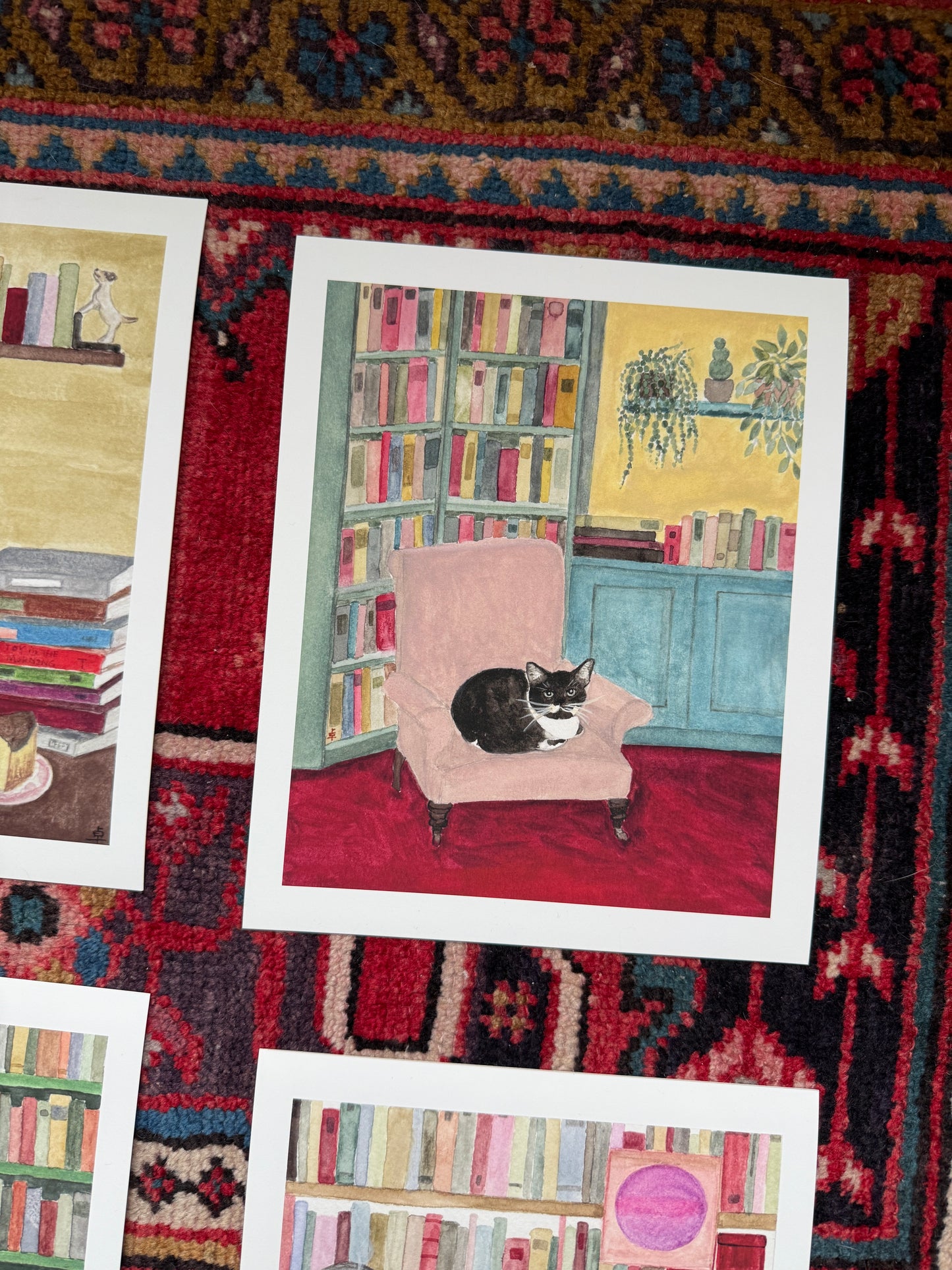 Cat in Armchair Print