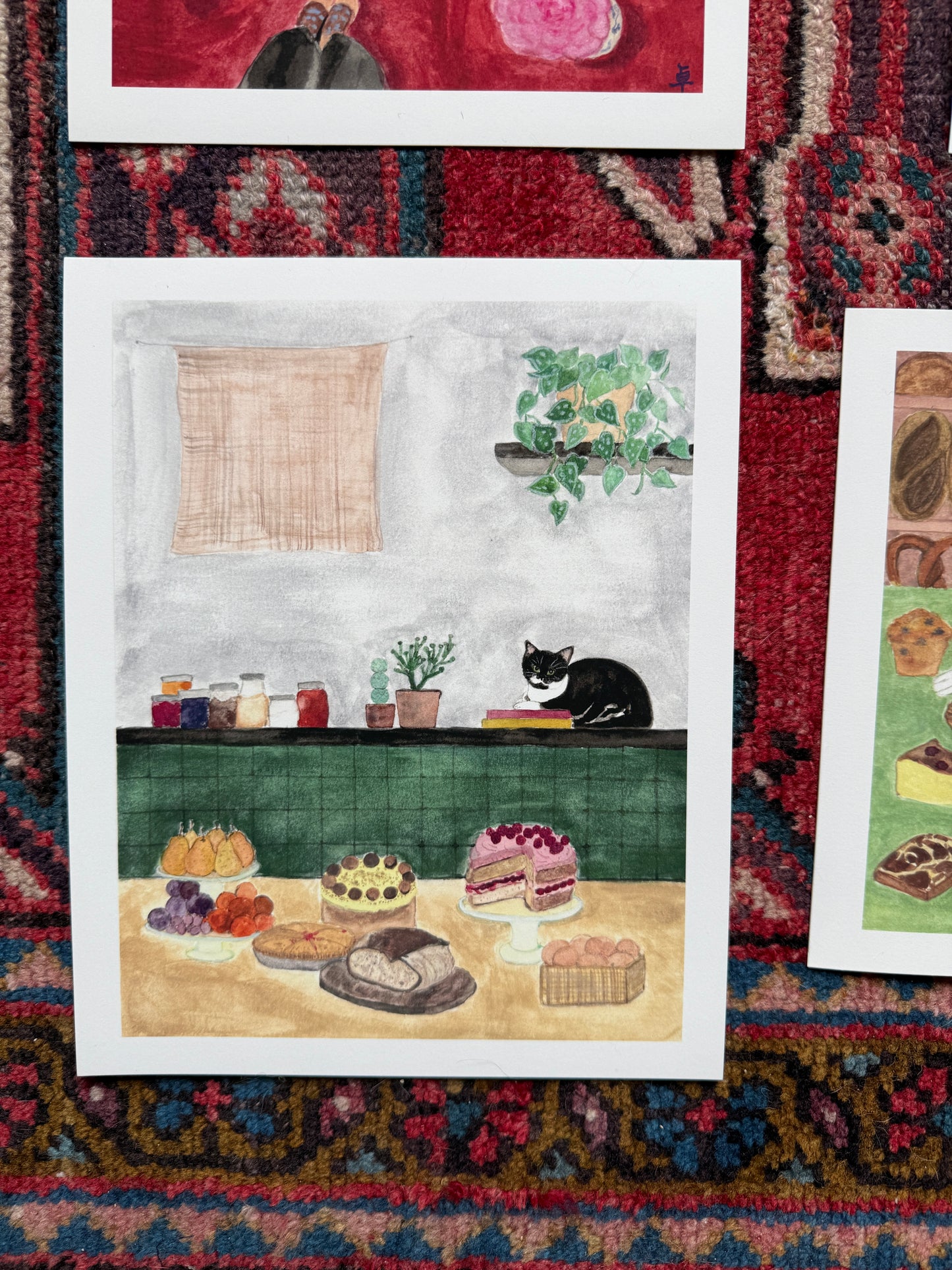 Cat and Cakes Print