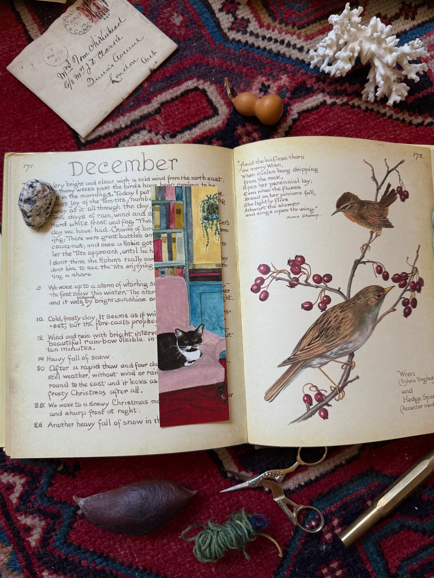 Cat on Arm Chair Bookmark