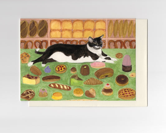 Cat Café Greeting Card