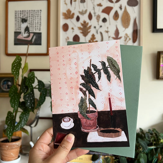 Cozy Reading Night Greeting Card