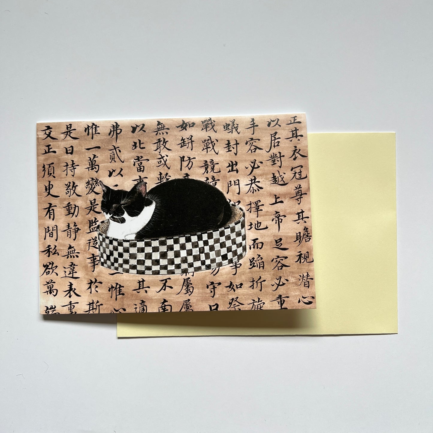 Sleepy Cat Greeting Card