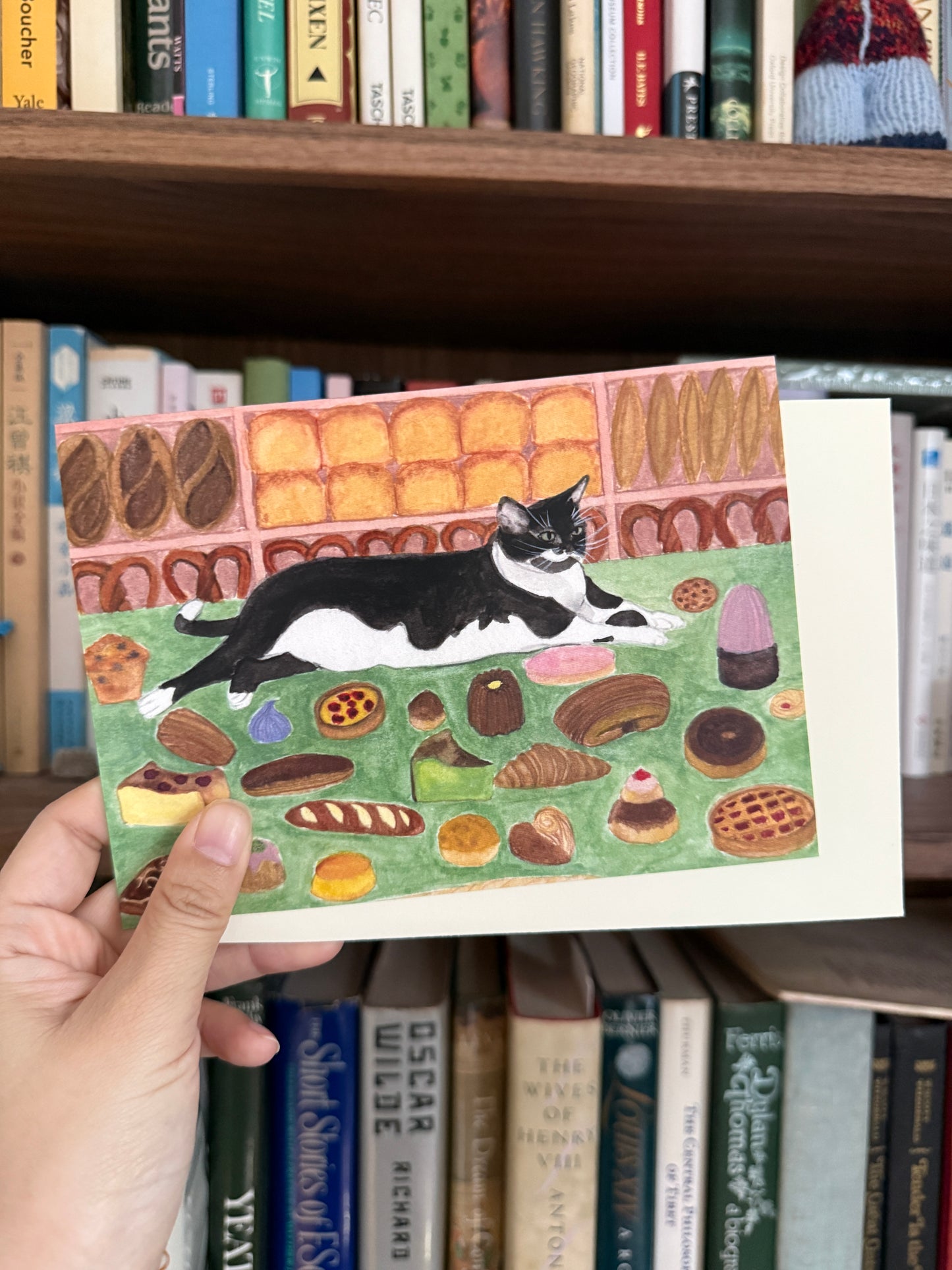 Cat Café Greeting Card