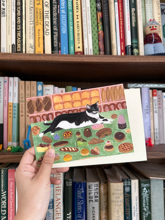 Cat Café Greeting Card