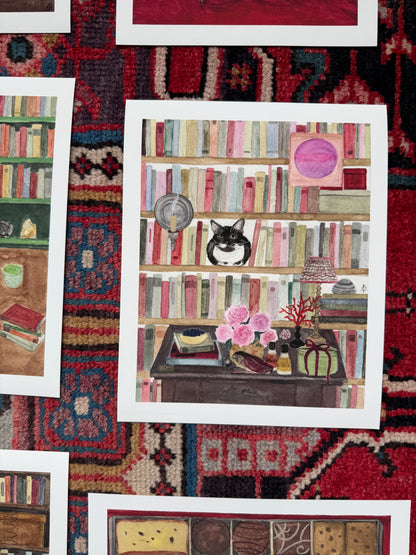 Library Cat Print
