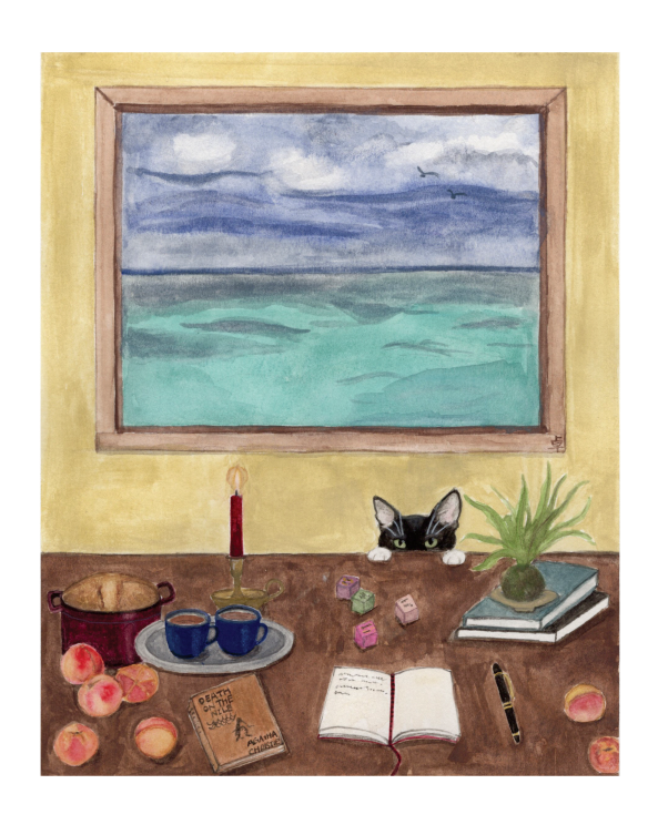 Mischievous Cat Print