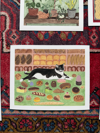 Cat Café Print