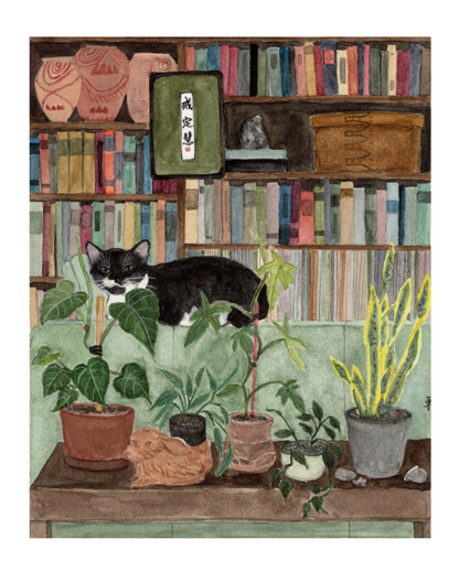 Zen Library Print