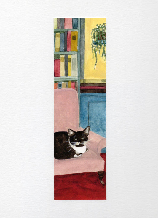 Cat on Arm Chair Bookmark